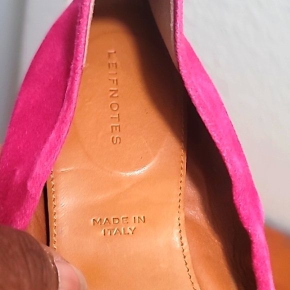 LEIFNOTES ANTHROPOLOGIE TAIKA DIP DYE SUEDE PINK SUEDE BALLET FLATS SHOES 36 - Picture 9 of 10